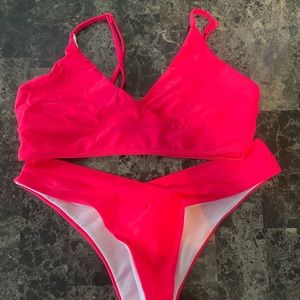 Hot pink bikini